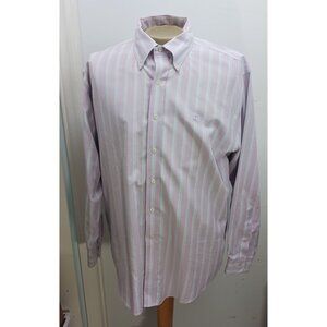 Brooks Brothers Men's Dress Shirt 17/36.5 XL Supima Cotton Non-Iron Embroidered